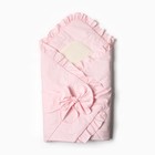 Конверт-одеяло с меховой вставкой, цвет розовый, размер 100х100 см - фото 26505675