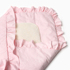 Конверт-одеяло с меховой вставкой, цвет розовый, размер 100х100 см - Фото 2