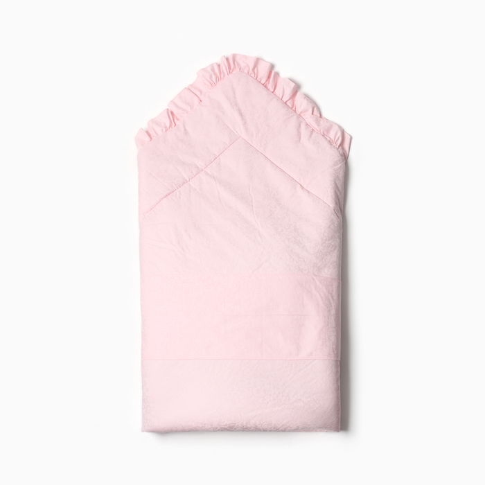Конверт-одеяло с меховой вставкой, цвет розовый, размер 100х102 см
