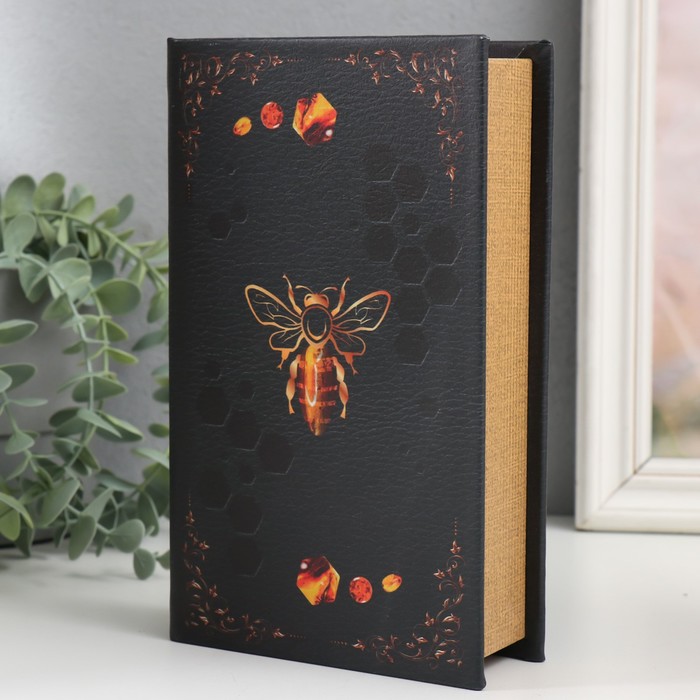 Сейф-книга дерево кожзам "Пчела" 21х13х5 см