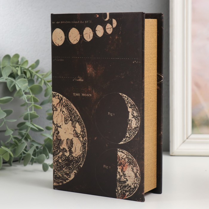 Сейф-книга дерево кожзам "Луна" 21х13х5 см