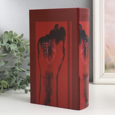 Шкатулка книга-сейф «Фига», дерево и искусственная кожа, с замком, 21×13×5 см