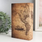 Сейф-книга дерево кожзам "Корабль в Индийском океане" 21х13х5 см - Фото 6