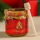 Подарочный набор «Почувствуй аромат Нового года»: чай чёрный со вкусом: зимняя вишня 50 г., мёд цветочный 240 г., ложка для мёда - Фото 2