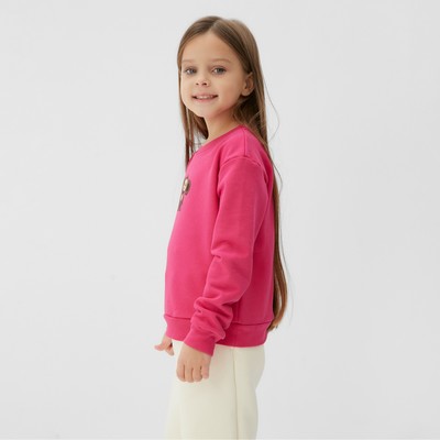 Свитшот для девочки KAFTAN «Чебурашка», розовый, размер 28 (86-92 см)