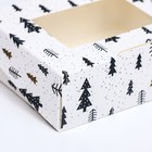 Коробка подарочная новогодняя складная «Ёлки», 10×8×3.5 см - Фото 3