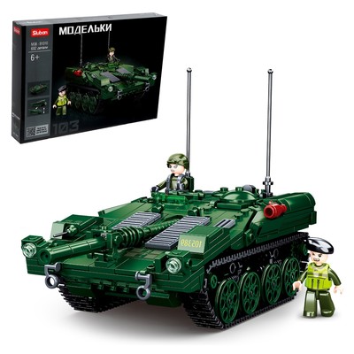 УЦЕНКА Конструктор Модельки Sluban «Боевой танк», 692 детали