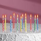 Свечи для торта с подставками, набор 12 шт, 6 см - фото 108292757