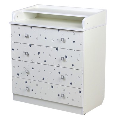 Комод пеленальный «Фея» 1580 «Звездное сияние», цвет белый