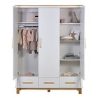 Шкаф трехсекционный Polini kids Simple 3415, с ящиками, цвет белый-натуральный - фото 123140763