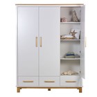 Шкаф трехсекционный Polini kids Simple 3415, с ящиками, цвет белый-натуральный - фото 123140764