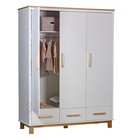 Шкаф трехсекционный Polini kids Simple 3415, с ящиками, цвет белый-натуральный - фото 123140766