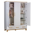 Шкаф трехсекционный Polini kids Simple 3415, с ящиками, цвет белый-натуральный - фото 123140767
