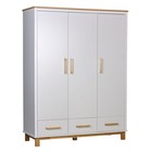Шкаф трехсекционный Polini kids Simple 3415, с ящиками, цвет белый-натуральный - фото 123140775
