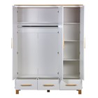 Шкаф трехсекционный Polini kids Simple 3415, с ящиками, цвет белый-натуральный - Фото 4