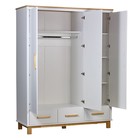 Шкаф трехсекционный Polini kids Simple 3415, с ящиками, цвет белый-натуральный - фото 123140758