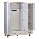 Шкаф трехсекционный Polini kids Simple 3415, с ящиками, цвет белый-натуральный - фото 123140759