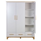 Шкаф трехсекционный Polini kids Simple 3415, с ящиками, цвет белый-натуральный - фото 123140760