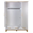 Шкаф трехсекционный Polini kids Simple 3415, с ящиками, цвет белый-натуральный - фото 123140761