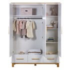 Шкаф трехсекционный Polini kids Simple 3415, с ящиками, цвет белый-натуральный - фото 123140762