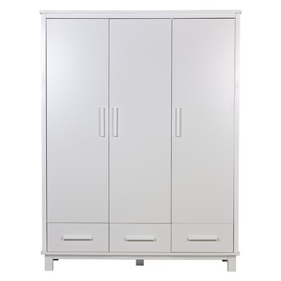 Шкаф трехсекционный Polini kids Simple 3415, с ящиками, белый