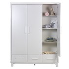 Шкаф трехсекционный Polini kids Simple 3415, с ящиками, цвет белый 10202665 - фото 319812053