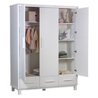 Шкаф трехсекционный Polini kids Simple 3415, с ящиками, цвет белый 10202665 - фото 319812056