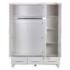 Шкаф трехсекционный Polini kids Simple 3415, с ящиками, белый - Фото 4