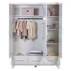 Шкаф трехсекционный Polini kids Simple 3415, с ящиками, цвет белый 10202665 - фото 319812051