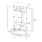 Шкаф двухсекционный Polini kids Simple 3610, с ящиками, цвет белый-дуб, каменный 10202666 - фото 319812085
