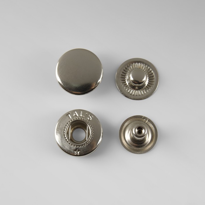 Кнопка установочная, Альфа, d = 15 мм, цвет никель