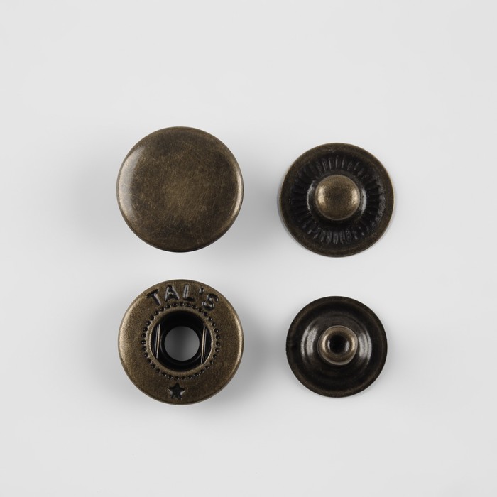 Кнопка установочная, Альфа, d = 15 мм, цвет чёрный никель