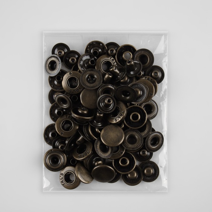 Кнопка установочная, Альфа, d = 15 мм, цвет чёрный никель