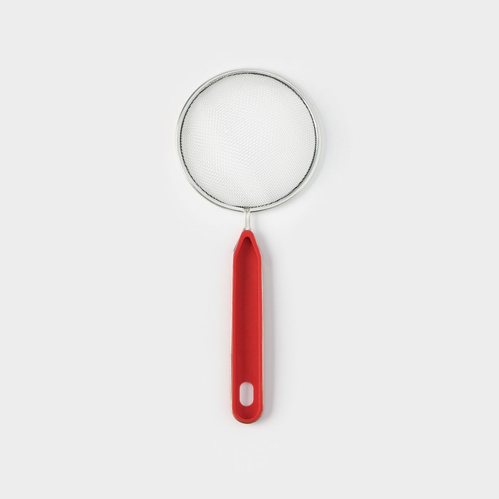 Сито с ручкой Доляна «Хозяюшка», d=10 см, цвет красный - фото 1907927560