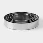 Сито для просеивания Доляна «Металлик», набор 4 шт., d=15/18/20.5/24 см, нержавеющая сталь, серебристое - Фото 1