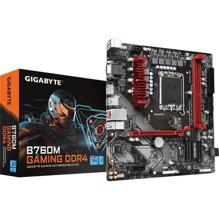 Материнская плата Gigabyte B760M GAMING DDR4 Soc-1700 Intel B760 2xDDR4 mATX AC`97 8ch(7.1)   100447 - фото 51487992