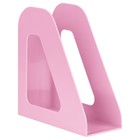 Лоток для бумаг вертикальный СТАММ "Фаворит", розовый, ширина 90 мм
