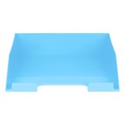 Лоток для бумаг горизонтальный СТАММ "Фаворит", голубой - Фото 3