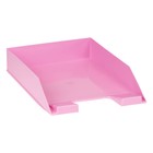 Лоток для бумаг горизонтальный СТАММ "Фаворит", розовый - фото 7870312