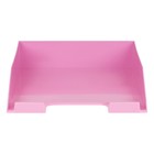 Лоток для бумаг горизонтальный СТАММ "Фаворит", розовый - фото 7870315