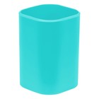 Подставка-стакан для канцелярии СТАММ "Фаворит", пластик, квадратная, мятная - фото 320570809