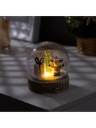 Светодиодная фигура «Шар с оленёнком» 8×8 см, дерево, пластик, батарейки AG13×3, свечение тёплое белое - фото 119636650