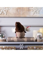 Светодиодная фигура «Гном-боровик» 8×20×8 см, текстиль, батарейки AG10×3 (в комплекте), свечение тёплое белое - фото 61041942