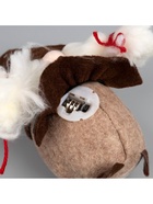 Светодиодная фигура «Гном-боровик» 8×20×8 см, текстиль, батарейки AG10×3 (в комплекте), свечение тёплое белое - фото 61041943