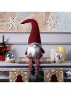 Фигура текстиль "Гном в красном колпаке" 13x58x8 см, 1 LED, AG10х3 (в компл.), Т/БЕЛЫЙ - фото 809318223