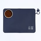 Коврик силиконовый под миску, 40×30 см, синий - Фото 3