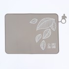 Коврик силиконовый под миску, 40 х 30 см, серый - Фото 2