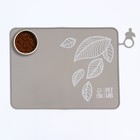 Коврик силиконовый под миску, 40 х 30 см, серый - Фото 3