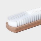 Щётка для замшевой обуви LaDо́m, буковое дерево, 12.3×4.3×3 см, бежевая - Фото 4