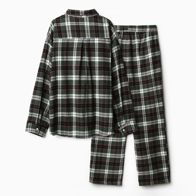 Пижама женская (рубашка, брюки) KAFTAN, размер 50-52, зелёная